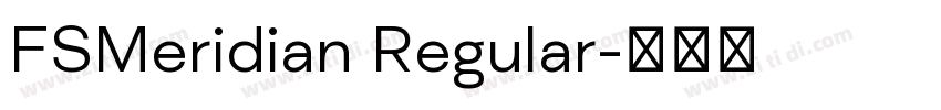 FSMeridian Regular字体转换